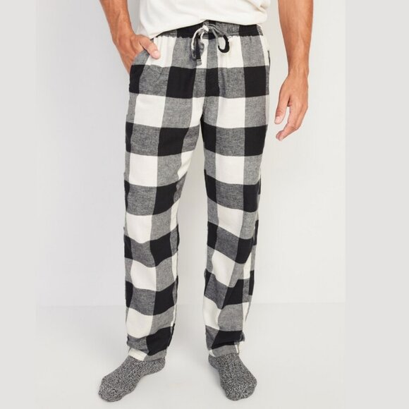 Old Navy Matching Flannel Pajama Pants Men's Black Buffalo Plaid NWT! - Picture 1 of 11